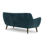 Danny Dust Blue Textured Weave / Dark Walnut