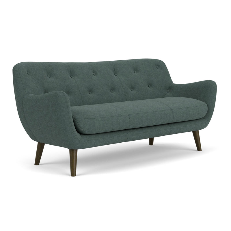 Form Blue Grey Fabric / Dark Walnut