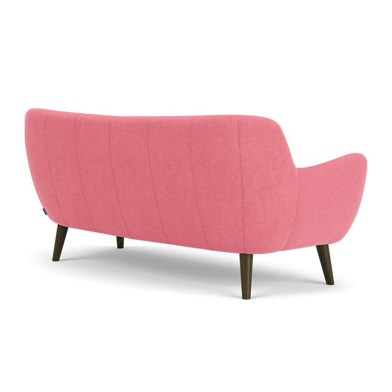 Firenze Bubblegum Fabric / Dark Walnut