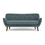 Forest Dust Blue Fabric / Dark Walnut