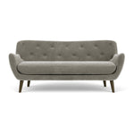 Planet Grey Green Fabric / Dark Walnut