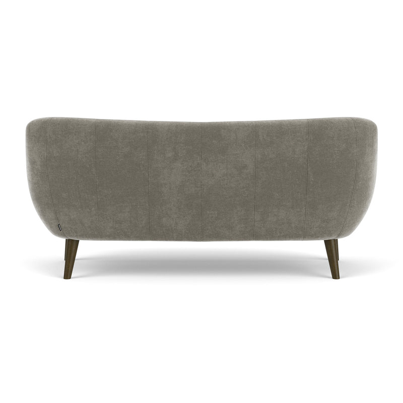 Planet Grey Green Fabric / Dark Walnut