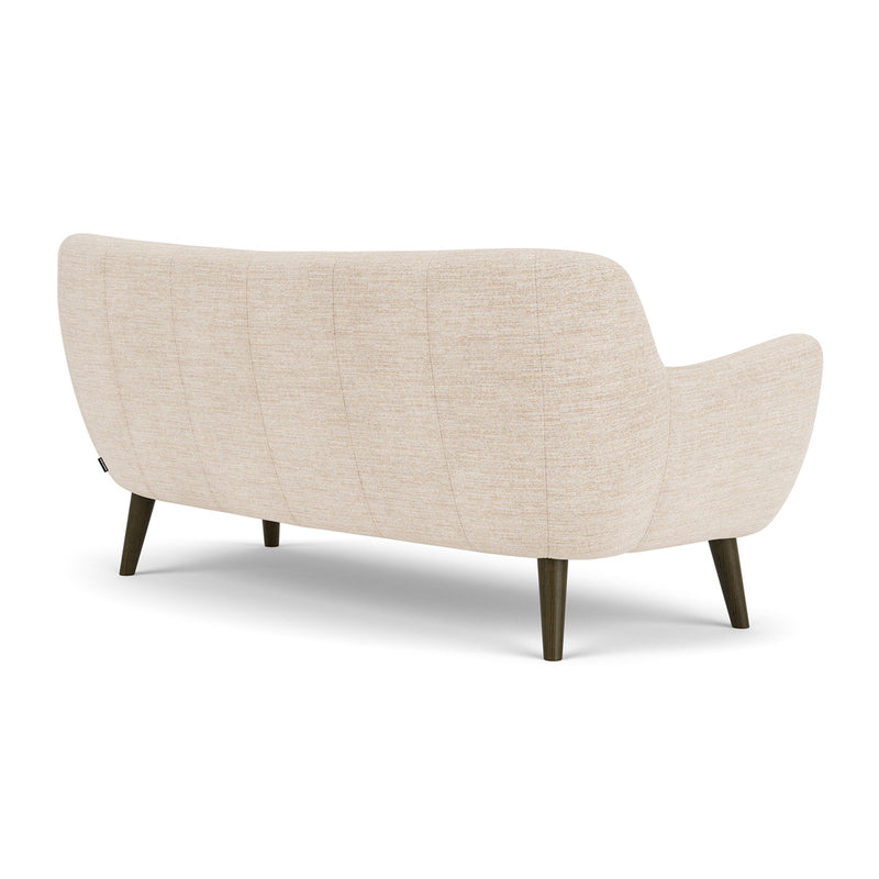 Vega Cream Textured Weave / Dark Walnut