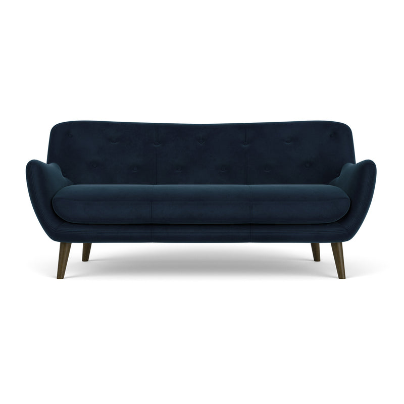 Lux Navy Velvet / Dark Walnut