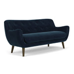Lux Navy Velvet / Dark Walnut