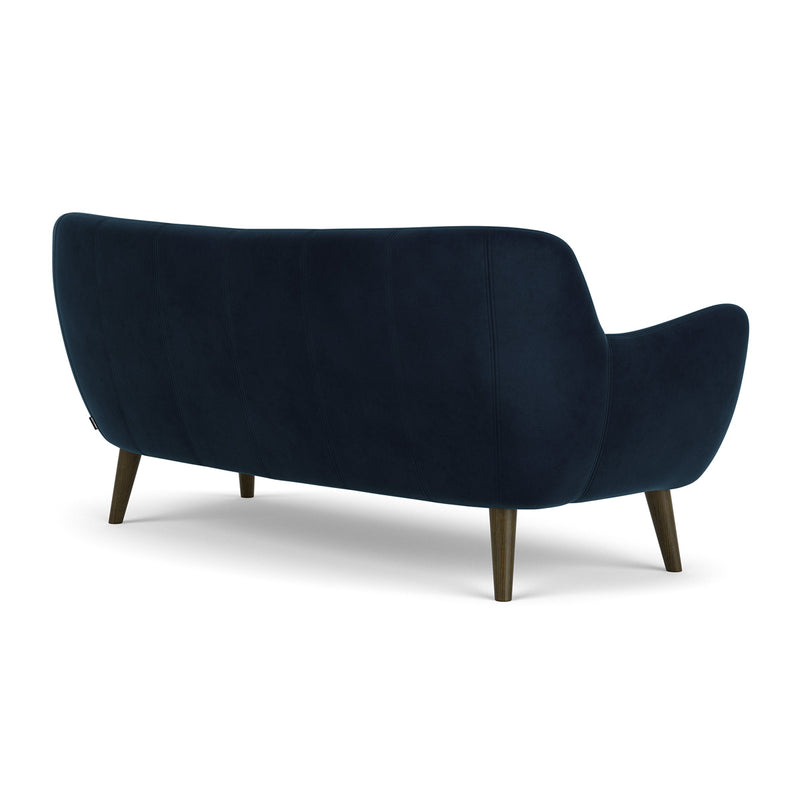 Lux Navy Velvet / Dark Walnut