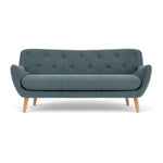 Forest Dust Blue Fabric / Oak