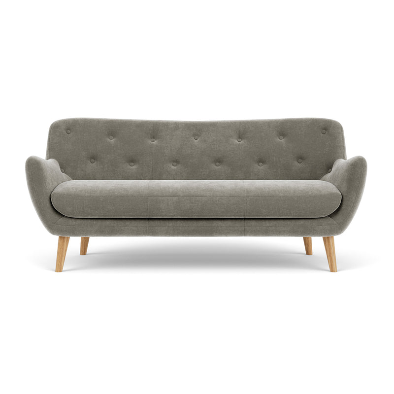 Planet Grey Green Fabric / Oak