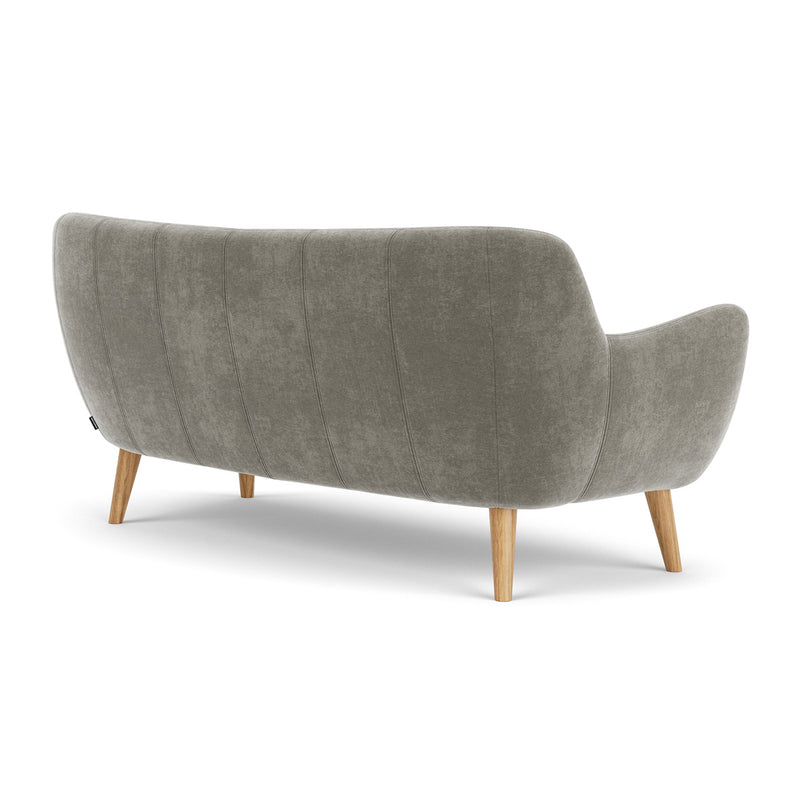 Planet Grey Green Fabric / Oak
