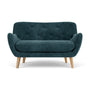 Herman 2 Seater Sofa - Danny Dust Blue Textured Weave / Oak