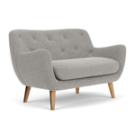 Elliot Light Grey Fabric / Oak