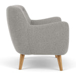 Elliot Light Grey Fabric / Oak
