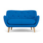 Herman 2 Seater Sofa - Mark Cobalt Blue Weave / Oak