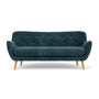 Herman 3 Seater Sofa - Danny Dust Blue Textured Weave / Oak