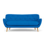 Herman 3 Seater Sofa - Mark Cobalt Blue Weave / Oak