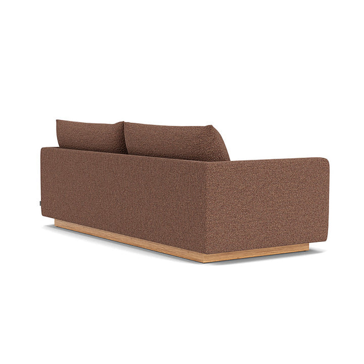 Kenta Boucle 3 Seater Sofa (Oak, Rust)