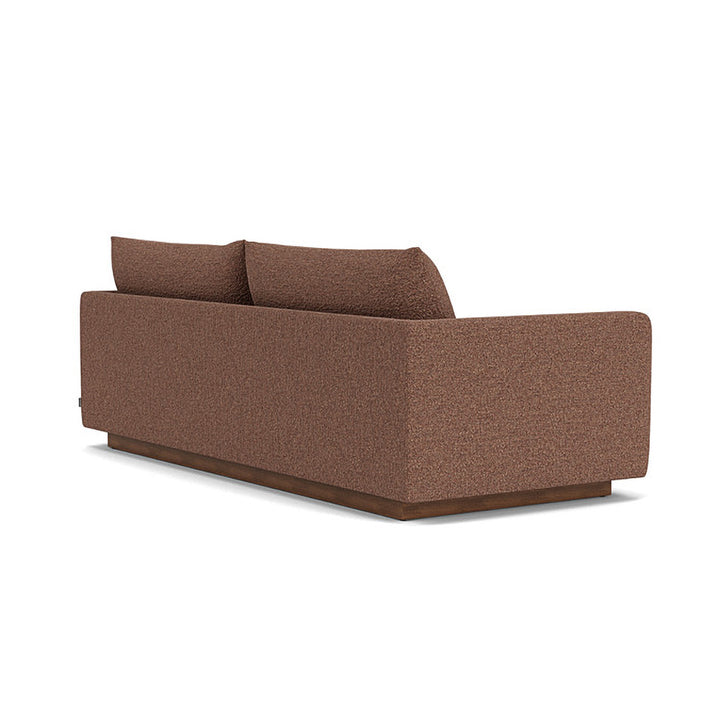 Kenta Boucle 3 Seater Sofa (Walnut Natural, Rust)