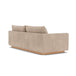Kenta Fabric 3 Seater Sofa (Oak, Cream)