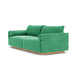 Kenta Fabric 3 Seater Sofa (Oak, Grass Green)