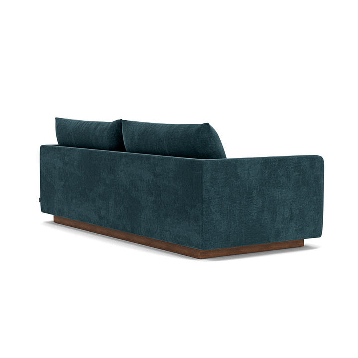 Kenta Fabric 3 Seater Sofa (Walnut Natural, Dust Blue)