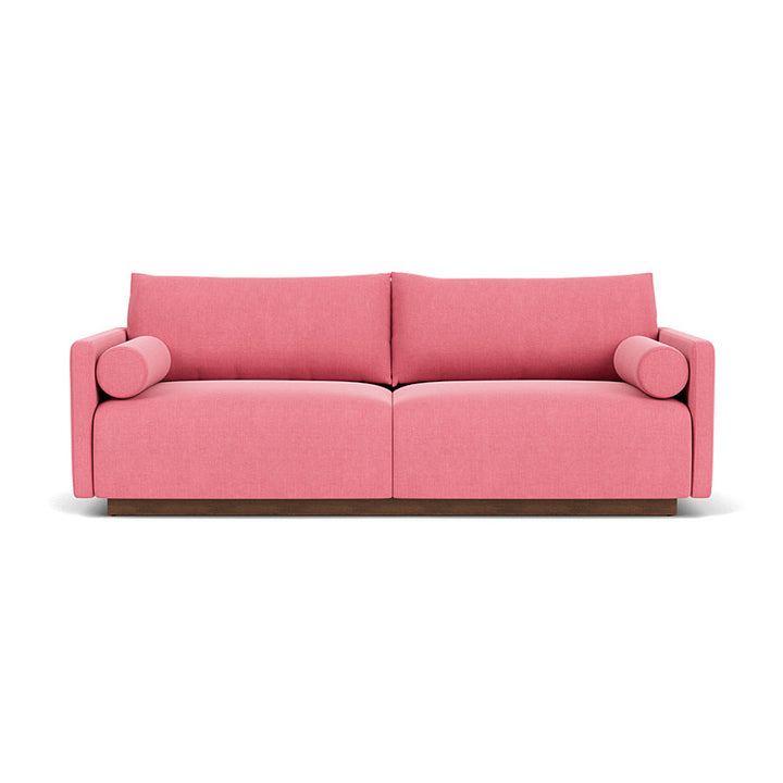 Kenta Fabric 3 Seater Sofa (Walnut Natural, Bubble Gum)