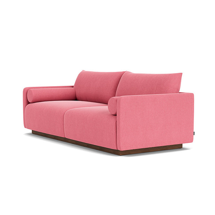 Kenta Fabric 3 Seater Sofa (Walnut Natural, Bubble Gum)
