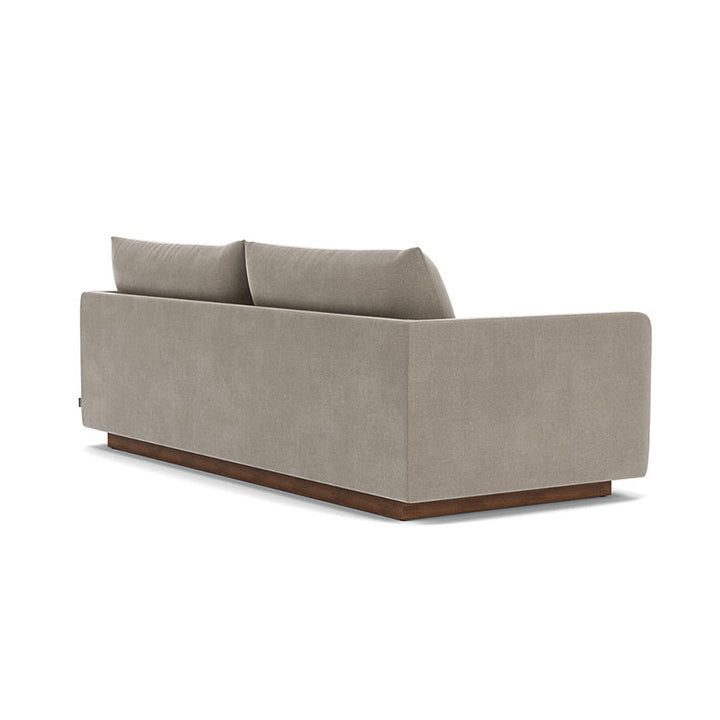 Kenta Fabric 3 Seater Sofa (Walnut Natural, Forest Mole)