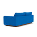 Kenta Fabric 3 Seater Sofa (Walnut Natural, Cobalt Blue)
