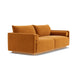 Kenta Velvet 3 Seater Sofa (Oak, Matt Amber)
