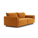 Kenta Velvet 3 Seater Sofa (Walnut Natural, Matt Amber)