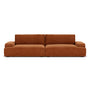Leonora 3.5 Seater Sofa - Moss Rust Fabric