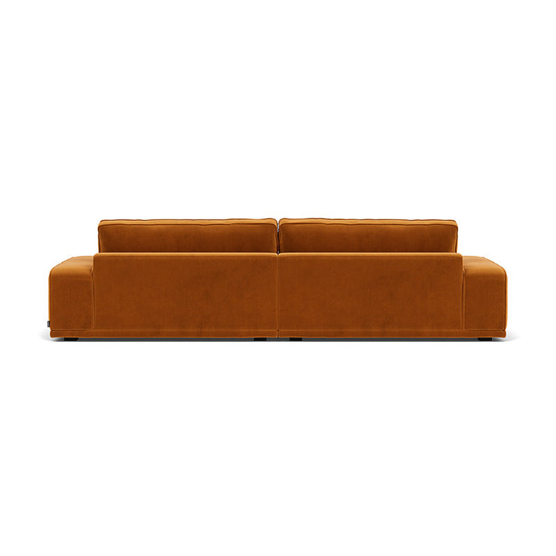 Leonora Velvet 3.5 Seater Sofa (Matt Amber)