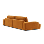 Leonora Velvet 3.5 Seater Sofa (Matt Amber)