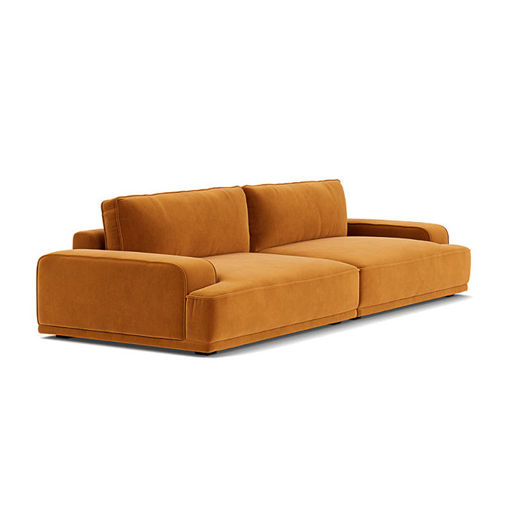 Leonora Velvet 3.5 Seater Sofa (Matt Amber)