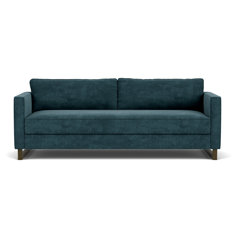 Danny Dust Blue Textured Weave / Dark Walnut