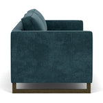 Danny Dust Blue Textured Weave / Dark Walnut