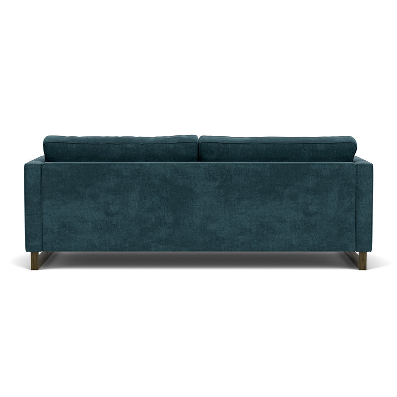 Danny Dust Blue Textured Weave / Dark Walnut