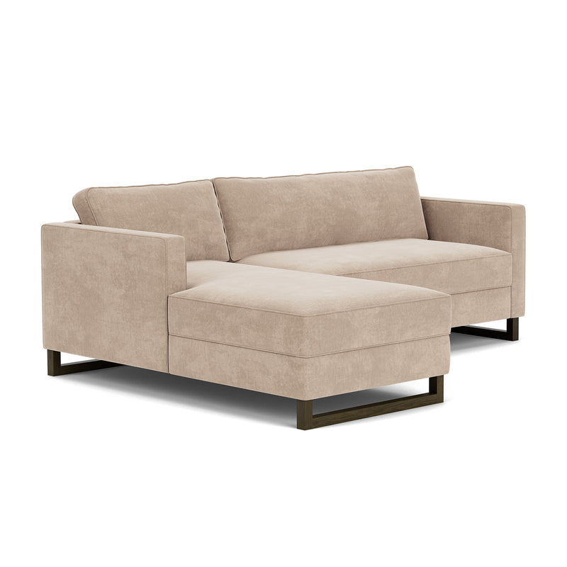 Danny Cream Textured Weave / Dark Walnut