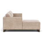 Danny Cream Textured Weave / Dark Walnut