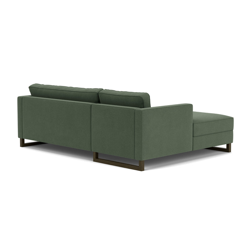 Cura Dark Green Weave / Dark Walnut