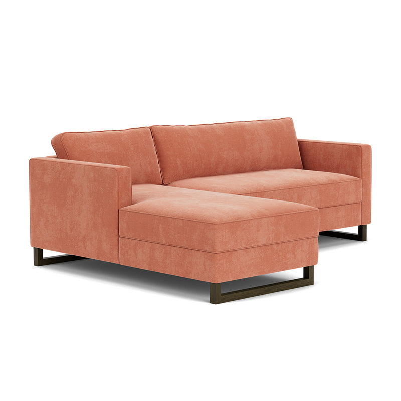 Danny Dusty Rose Textured Weave / Dark Walnut