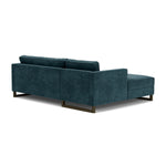 Danny Dust Blue Textured Weave / Dark Walnut