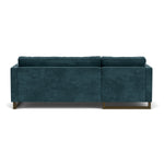Danny Dust Blue Textured Weave / Dark Walnut