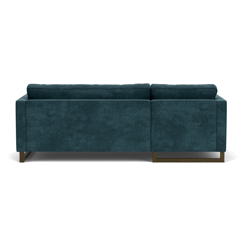 Danny Dust Blue Textured Weave / Dark Walnut