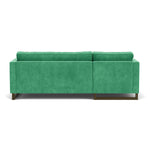 Moss Grass Green Fabric / Dark Walnut