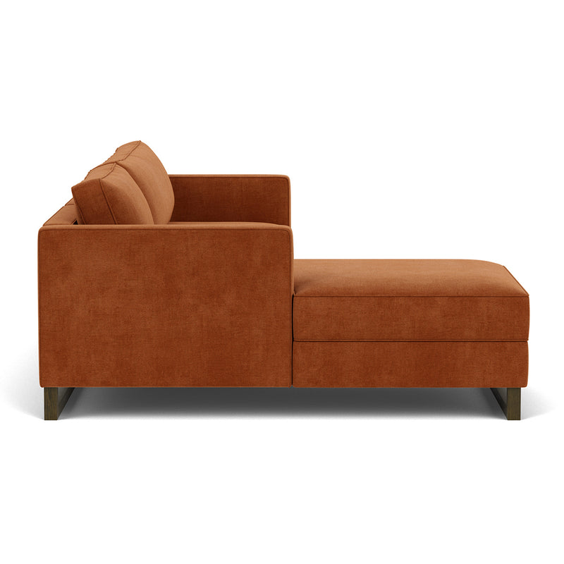 Moss Rust Fabric / Dark Walnut