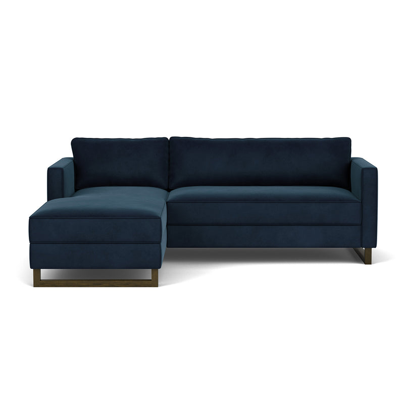 Lux Navy Velvet / Dark Walnut