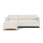 Madison Chaise Lounge Sofa Bed Left - Free Dune Velvet Cord / Oak
