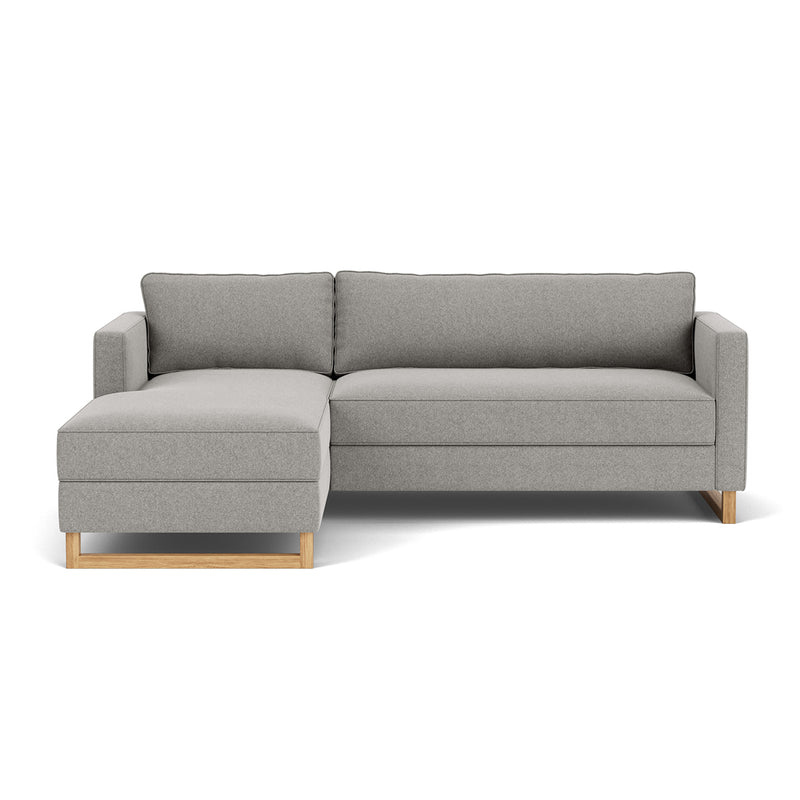 Elliot Light Grey Fabric / Oak