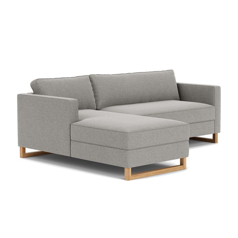 Elliot Light Grey Fabric / Oak